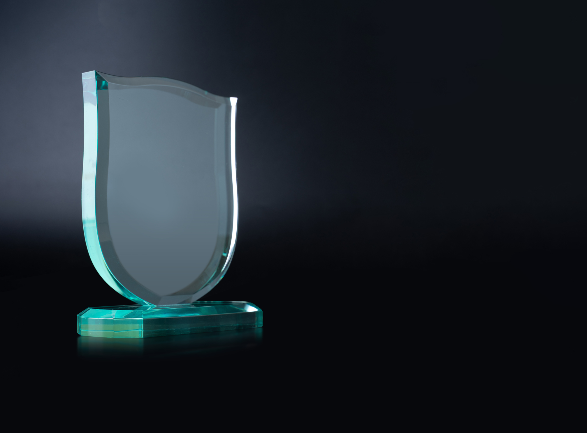 Crystal desk trophy