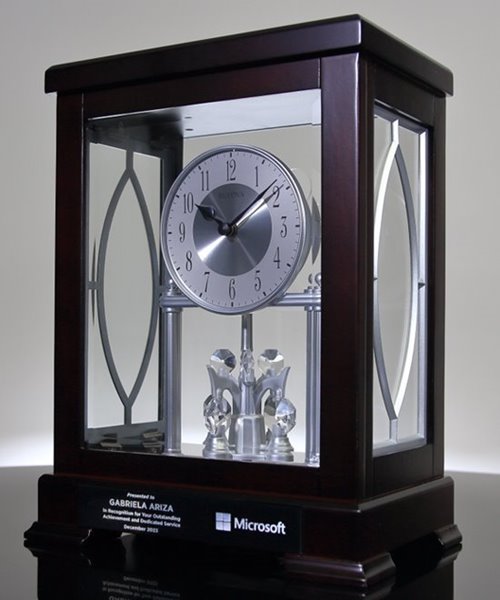 Custom engraved clock award