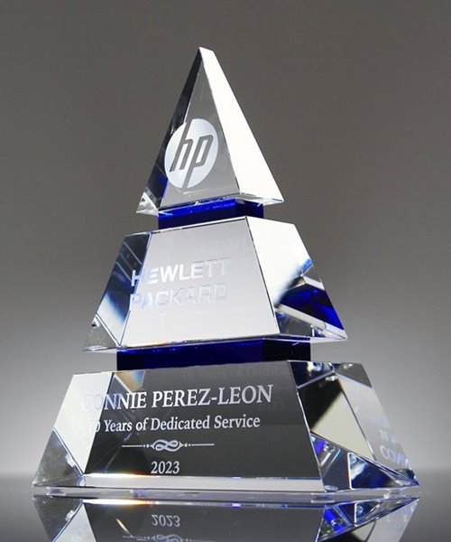 Elemental pyramid award for remote employee recognition