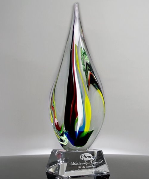 Majestic unity art crystal award